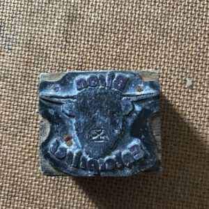 Vintage Metal Bison Enterprises Wooden Printer Block