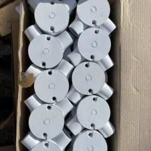 20 Pack 25mm Angle Box Electrical Circular Conduit White