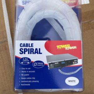 Tower 2.5m 14mm Diameter White Reusable Cable Spiral 530848