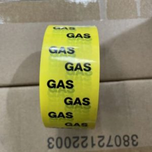 38MM X 33M GAS PIPE IDENTIFICATION TAPE SAFETY YELLOW / BLACK