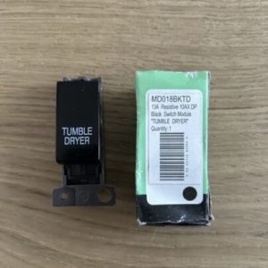 Click Minigrid MD018BKTD 13A 10AX Amp DP Switch Module Tumble Dryer Black Grid