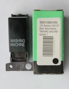 Scolmore Click Minigrid Resistive 10AX DP Black Switch Module "Washing Machine"