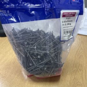 Annular Ringshank Nails - Bright 50 x 2.65mm 2.5kg
