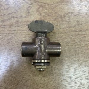 15mm Old Brass 1/4 Turn Gas Valve