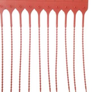 100x Plastic Security Tags Loop Lock Anti-Tamper Numbered Pull Ties Secure Seals