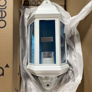 Deta Half Lantern Ip44 With Pir White L2835WH