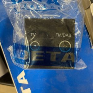 10 x Deta S1438BK Slimline Diplexer TV/FM-DAB 2M euro module 50x50mm black
