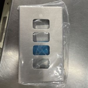 Deta grid plate with frame,4 gang ,stainless steel,screwless. G3384SS