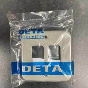 *Brand New DETA Grid Switch G3322 2 Gang Module Plate Front - METAL CLAD*