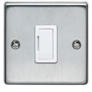 VOLEX 13A Unswitched Fused Connection Unit Stainless Steel Finish