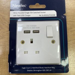 13a Single Socket With USB Newlec