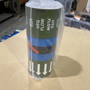 Pipe Identification Banding ID Tape UK-Heating Flow HTG Flow