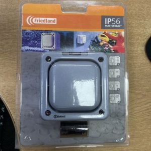 Friedland Masterseal 10A 1G IP56 Outdoor Single Rocker Enclosure Grey