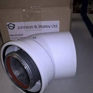 JOHNSON & STARLEY 1000-0016530 45° Flue Elbow White