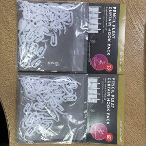 100 Curtain Hooks Ring Header Pencil Pleat Tape Decorail Curtain Hook Gliders