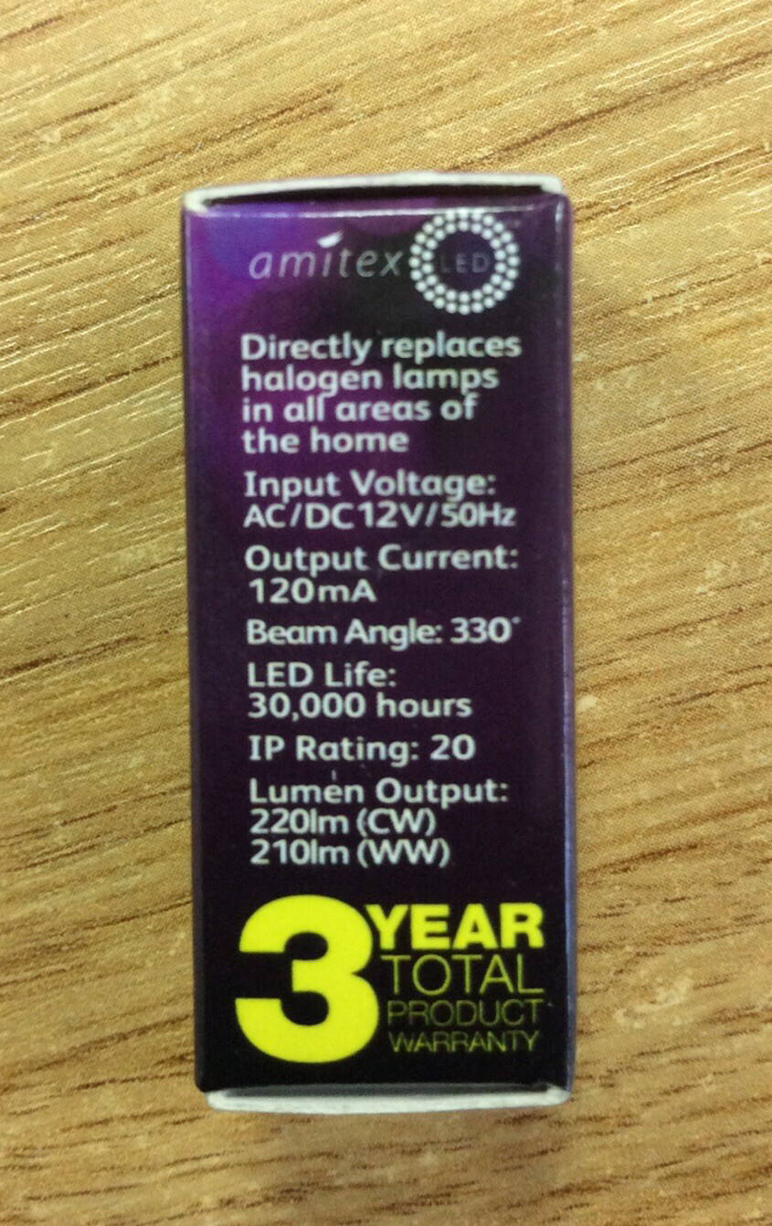 LED Capsule 12v 1.5w G4 6000K Amitex AX396 Cool White 2 Packs Of 10 - Image 3