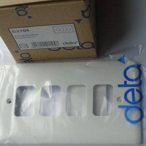 DETA Vimark G2704 Gridswitch Slimline Curve white 4G 4 Module Grid Face Plate