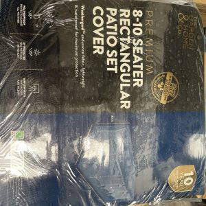 8 - 10 Seater Rectangular Patio Set Cover Black