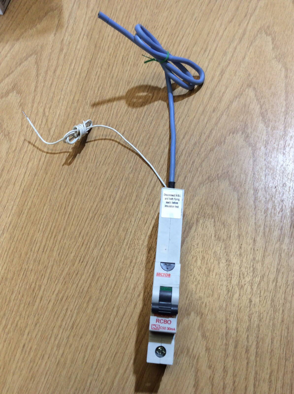 Sector SVRCBO50/C - 50a 30mA Type C Single Pole RCBO Un-used