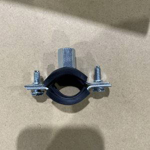 22mm RUBBER LINED ANTI VIBRATION PIPE JUBILEE FIXING CLIPS X5