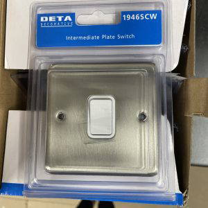 Deta Intermediate Switch Satin Chrome Light Switches Box Of 5 1946SC
