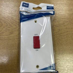 BG Nexus, 45A Switch, Double Pole, Double Plate, New, Vertical Cooker We