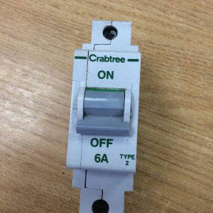 Crabtree 6A Polestar Circuit Breaker 240V Type 2