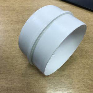 4"/100mm DIA ROUND PLASTIC PIPE SOLID DUCT CONNECTOR VENTILATION FAN