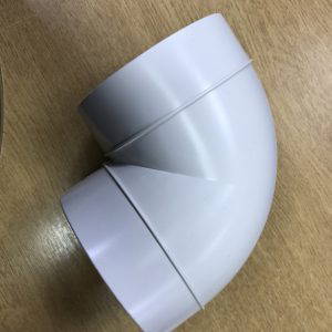 4”/100mm PVC round ducting elbow pipe 90degree