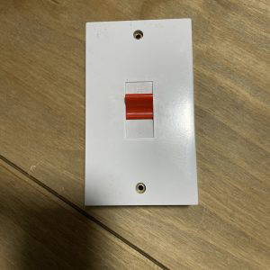 Alto 45a DP Control Switch 2 Gang Size Plate