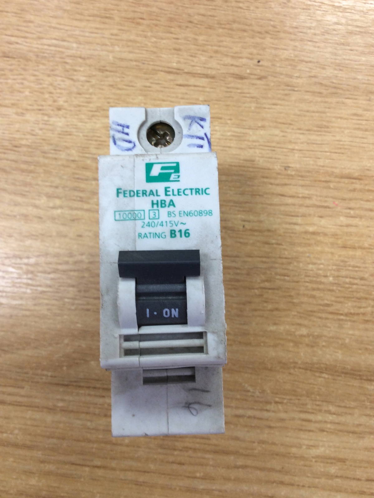 Federal Electric HBA 10000 3 BS EN60898 B16 Used Stablok