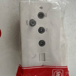 MK K3563WHI TV/FM/SAT Triplexer + Return / Extension Phone Socket