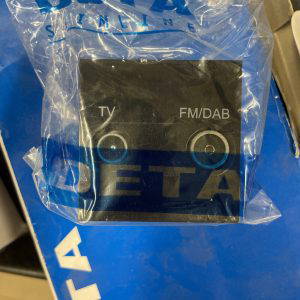 10 x Deta S1438BK Slimline Diplexer TV/FM-DAB 2M euro module 50x50mm black