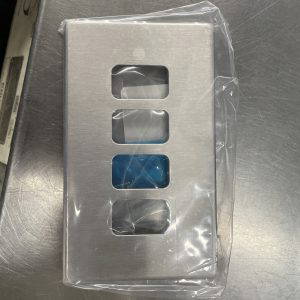 Deta grid plate with frame,4 gang ,stainless steel,screwless. G3384SS