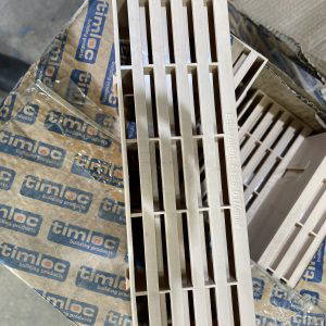 2 X Buff Timloc Plastic Airbrick 215 x 69 x 60mm (WxHxD)