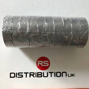 Grey 19mm x 33mm PVC Electrical Insulation Tape Flame Retardent 10 pack