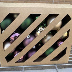 80 Shatterproof Christmas Baubles Gold Purple Green