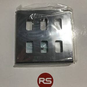 Deta G3375CH 'Screwless' Grid Cover Plate with Frame Polished Chrome - 6 G