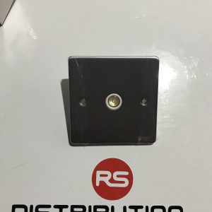 Schneider Elec Ultimate TV/FM Socket Low Profile Brushed Chrome GU7510WBC 