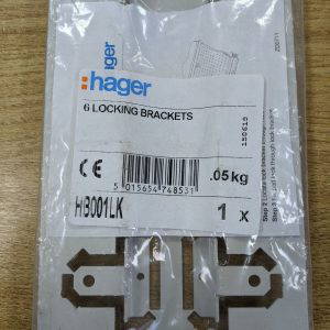 Hager 6 Locking Brackets HB001LK Mains Board Distribution Board NEW