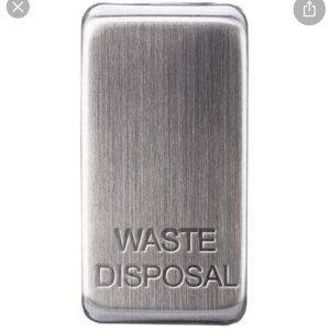 waste disposal Nexus Grid Switch Rocker - Brushed Steel GRWDISBS-01