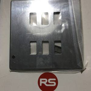 BG Nexus Metal Screwless Chrome 6 Gang Metal Front Plate GFPC6-01