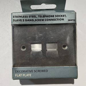 Stainless Steel Bt Socket. Slave 2 Gang Screw Connection