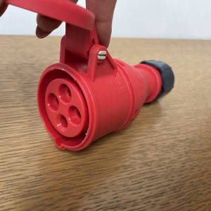 16A 4 Pin 3PE 400V. 3 Phase. Red Cable Mount Female Socket. IP44