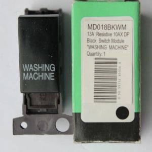 Scolmore Click Minigrid Resistive 10AX DP Black Switch Module "Washing Machine"