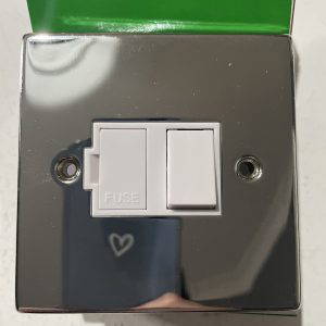 Schneider Polished Chrome Switched Fused Spur GEP5510WPC