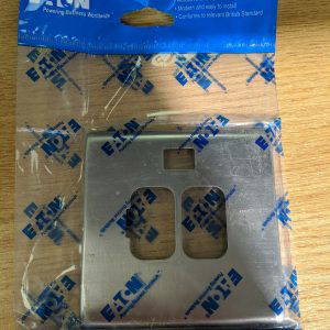 Module Cover Plate Switch Plate Fuse Cover Brushed Steel Two With Indicator...