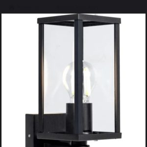 LUCECO AZURAR E27/GLS WALL LANTERN - SLATE GREY - LEXDGLBG