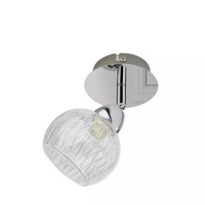 Minto Gloss Chrome effect Mains-powered Spotlight