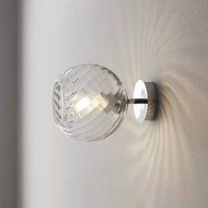 Modern Globe Clear Glass Shade Retro Industrial Wall Light Wall Lamp Sconce